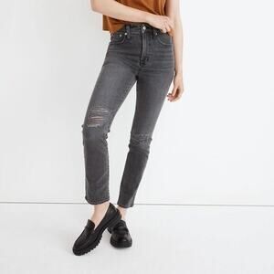 Madewell The Perfect Vintage Jean in Bartlett Wash‎ Womens 26 Distressed 90s